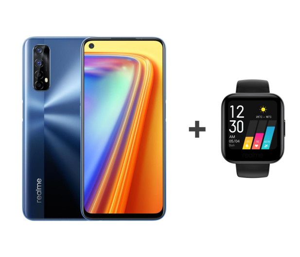realme 7 6+64GB Mist Blue 90Hz + realme Watch - 652225 - zdjęcie